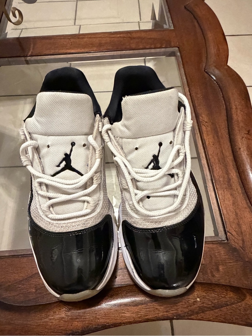 Nike Jordan Kids' White and Black Low-Top Sneakers
